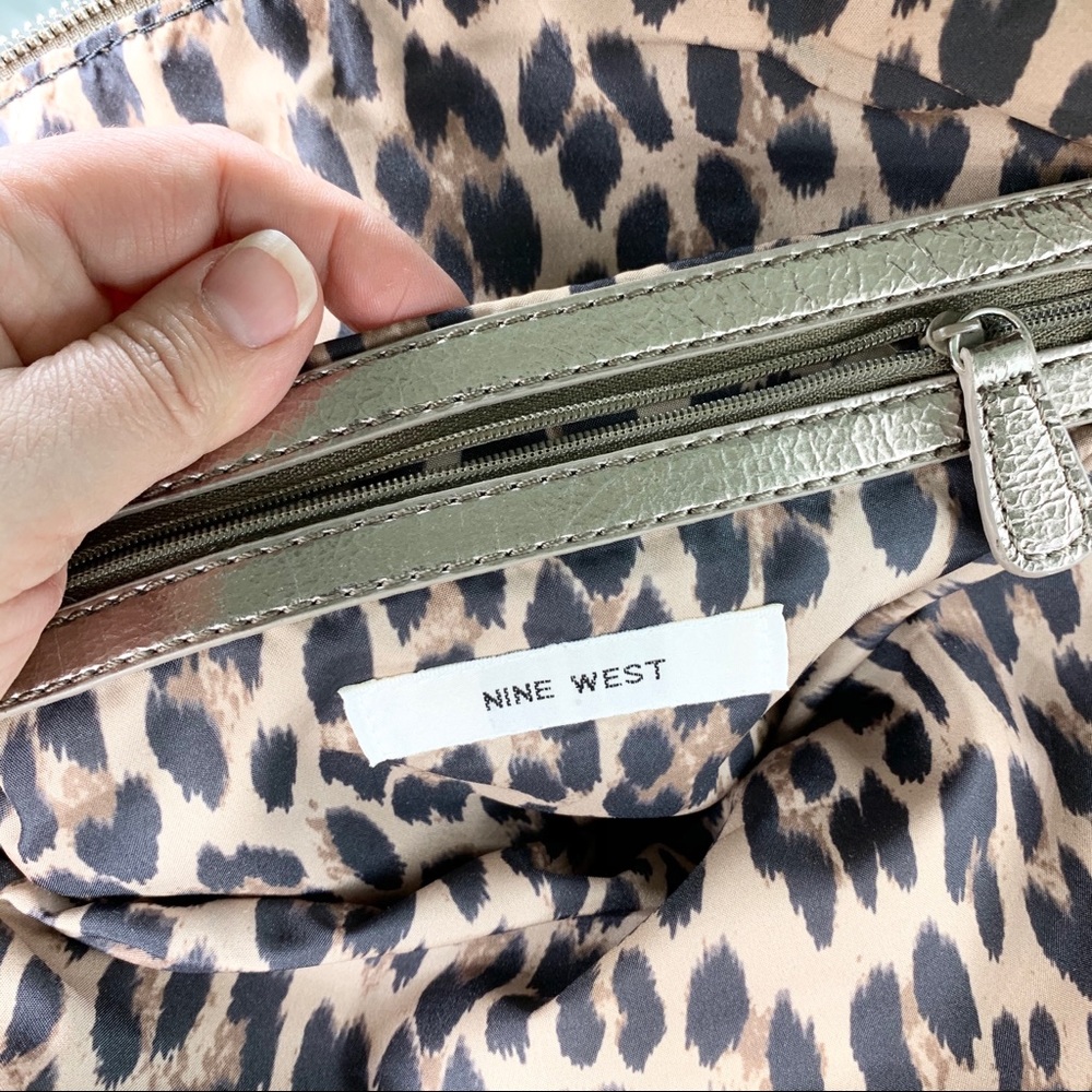 NINE WEST Pale Bronze Zip Magnet Fold Clutch Purse - Picture 6 of 8